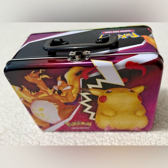 Pokemon Collectors Chest Tin Lunchbox Charizard Pikachu Vivid Voltage, Empty Box - Picture 2 of 7